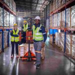 Warehouse workers working factory cargo hand pulli 2025 03 14 07 43 23 utc